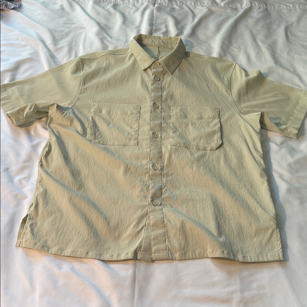 lululemon athletica Men's Light Tan Button Down Shirt